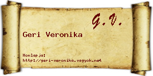 Geri Veronika névjegykártya